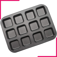 Non-Stick Brownie Pan Square 12 Cavity - bakeware bake house kitchenware bakers supplies baking