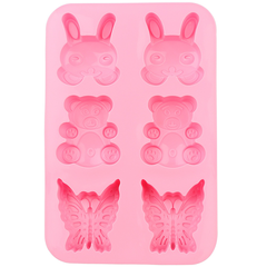 Rabbit, Beer & Butterfly Silicone Mold 6 Cavity - bakeware bake house kitchenware bakers supplies baking