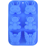 Rabbit, Beer & Butterfly Silicone Mold 6 Cavity - bakeware bake house kitchenware bakers supplies baking