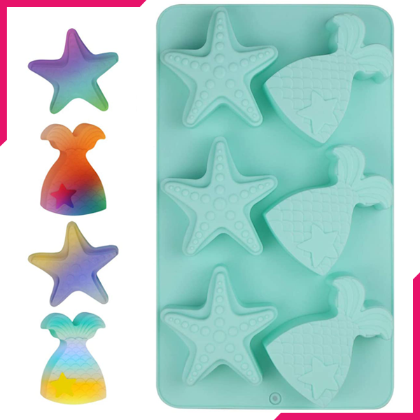 Oceans Series Fishtail Starfish Silicone Mold - bakeware bake house kitchenware bakers supplies baking