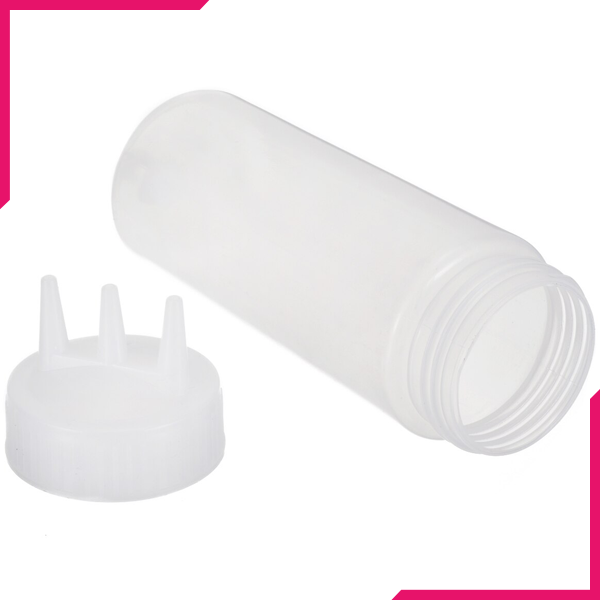 Plastic Bottle With 3 Holes For Sauce - bakeware bake house kitchenware bakers supplies baking