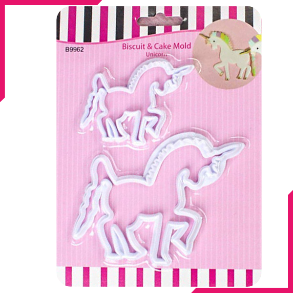 Unicorn Cookie Cutter 2pcs - bakeware bake house kitchenware bakers supplies baking