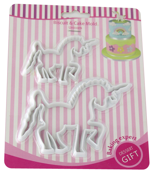 Unicorn Cookie Cutter 2pcs - bakeware bake house kitchenware bakers supplies baking