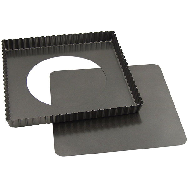 Pie Pan Removable Bottom Square - bakeware bake house kitchenware bakers supplies baking