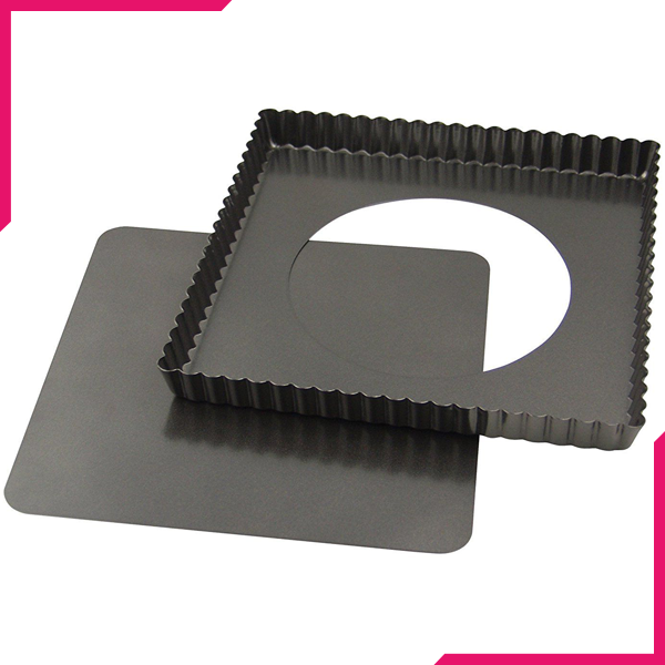 Pie Pan Removable Bottom Square - bakeware bake house kitchenware bakers supplies baking