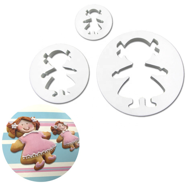 Little Girl Cookie Cutter 3Pcs - bakeware bake house kitchenware bakers supplies baking