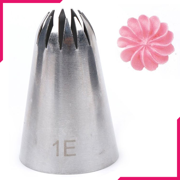 1E Stainless Steel Icing Nozzle - bakeware bake house kitchenware bakers supplies baking