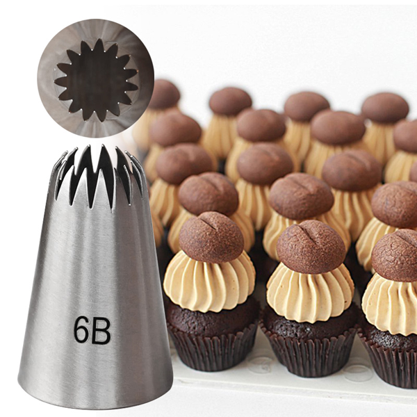 6B Stainless Steel Icing Nozzle - bakeware bake house kitchenware bakers supplies baking