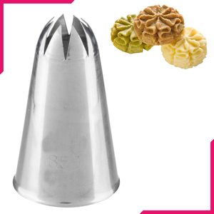 853 Closed Star Stainless Steel Icing Nozzle - bakeware bake house kitchenware bakers supplies baking