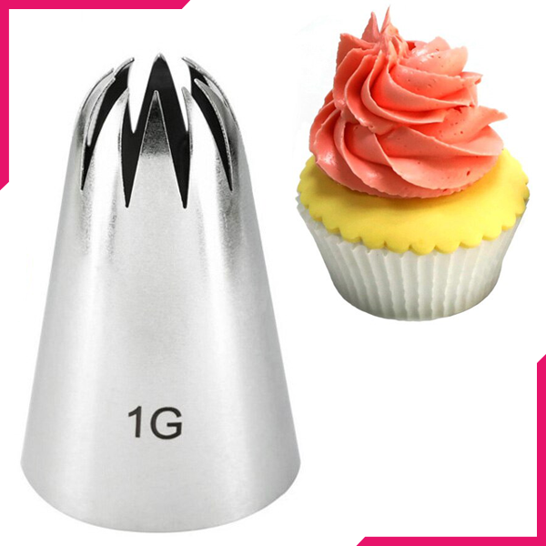 1G Flower Tips Stainless Steel Icing Nozzle - bakeware bake house kitchenware bakers supplies baking