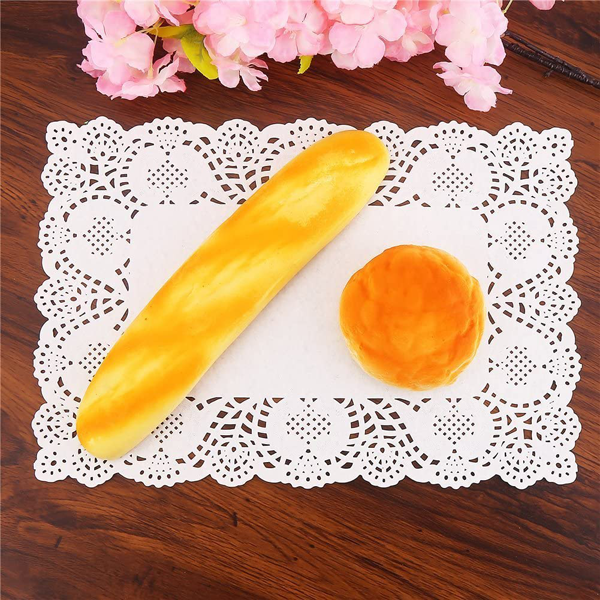 Rectangle Lace Paper Doilies 50Pcs - bakeware bake house kitchenware bakers supplies baking