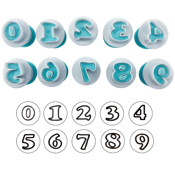 Push Easy Mini Number Cutter - bakeware bake house kitchenware bakers supplies baking