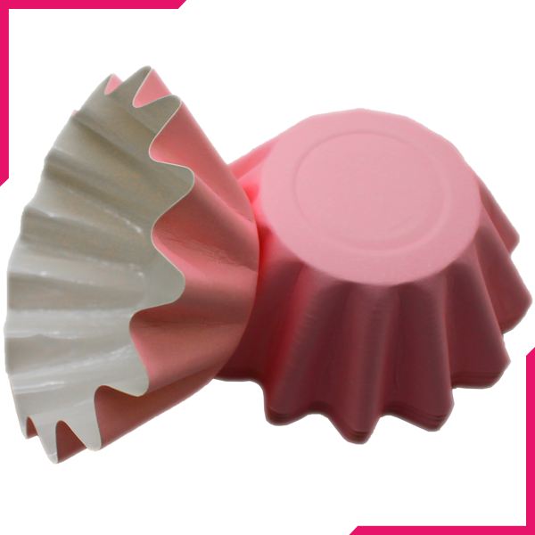 Hard Paper Cupcake Liners Baby Pink 50pcs - bakeware bake house kitchenware bakers supplies baking