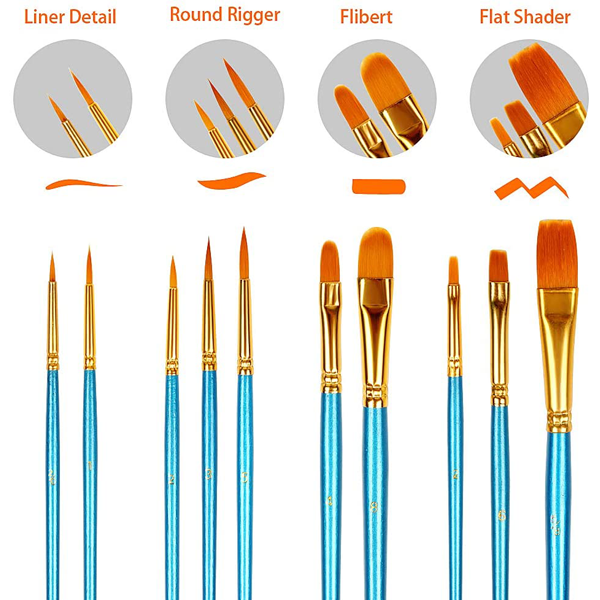 Decorating Brush Set 10 Pcs - bakeware bake house kitchenware bakers supplies baking