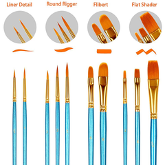 Decorating Brush Set 10 Pcs - bakeware bake house kitchenware bakers supplies baking