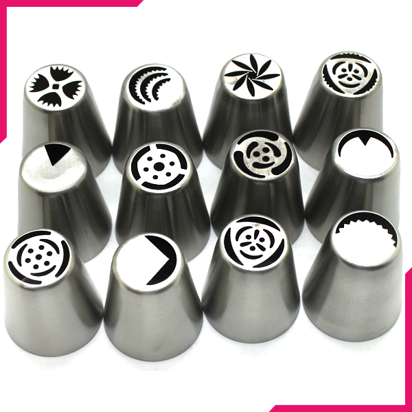 Russian Nozzle/Tip Set 12 Pcs - bakeware bake house kitchenware bakers supplies baking