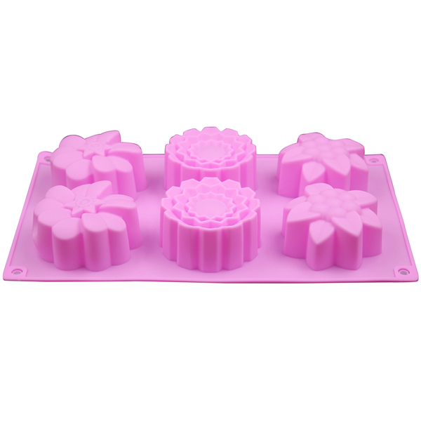 Silicone Mold Flowers 6 Cavity - bakeware bake house kitchenware bakers supplies baking