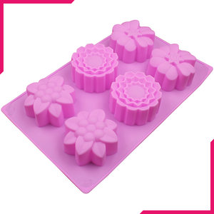 Silicone Mold Flowers 6 Cavity - bakeware bake house kitchenware bakers supplies baking