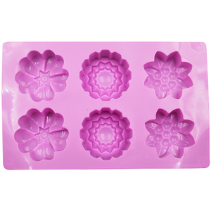 Silicone Mold Flowers 6 Cavity - bakeware bake house kitchenware bakers supplies baking