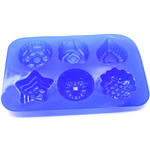 Silicone Mold Heart, Star Flowers 6 Cavity - bakeware bake house kitchenware bakers supplies baking