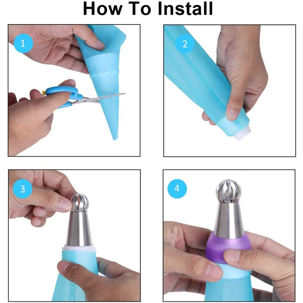 Stainless Steel Icing Ball Tips - bakeware bake house kitchenware bakers supplies baking