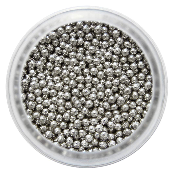 Silver Edible Sugar Pearl Balls 100g