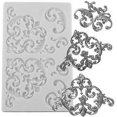Baroque Border Silicone Fondant Mold