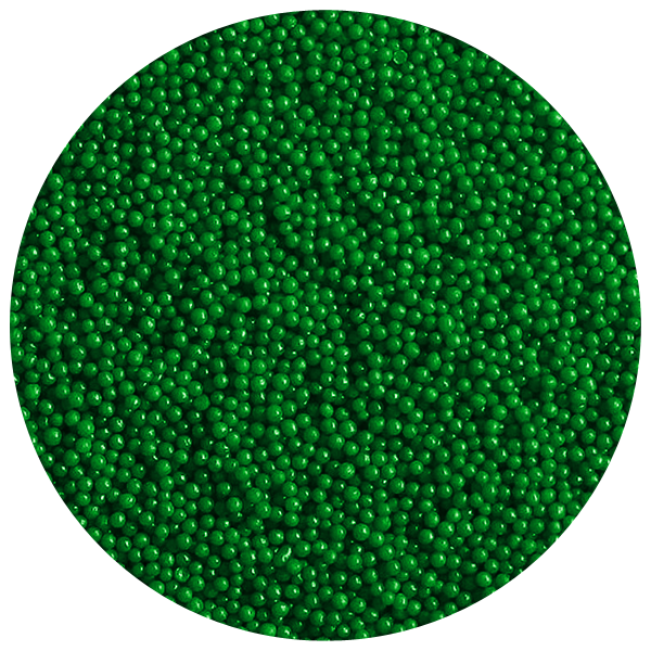 Edible Sugar Pearl Balls Metallic Green