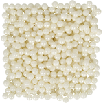 Edible Sugar Pearl Balls White