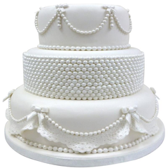 Edible Sugar Pearl Balls White