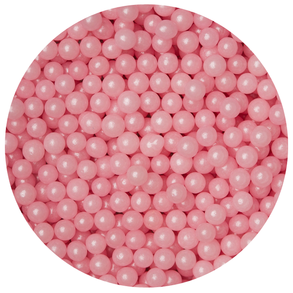 Edible Sugar Pearl Balls Pink