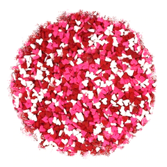 Mini Red White and Pink Heart Sprinkles