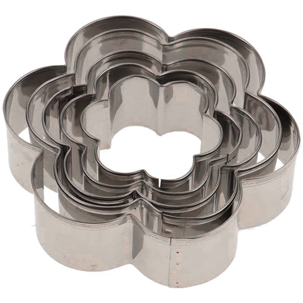 Stainless Steel Cookie Cutter Flower 5Pcs