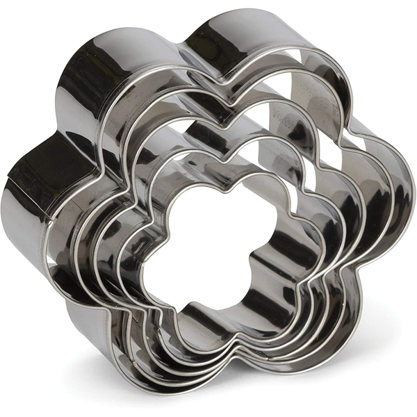 Stainless Steel Cookie Cutter Flower 5Pcs