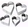 Stainless Steel Heart Shape Cookie Cutter 5Pcs