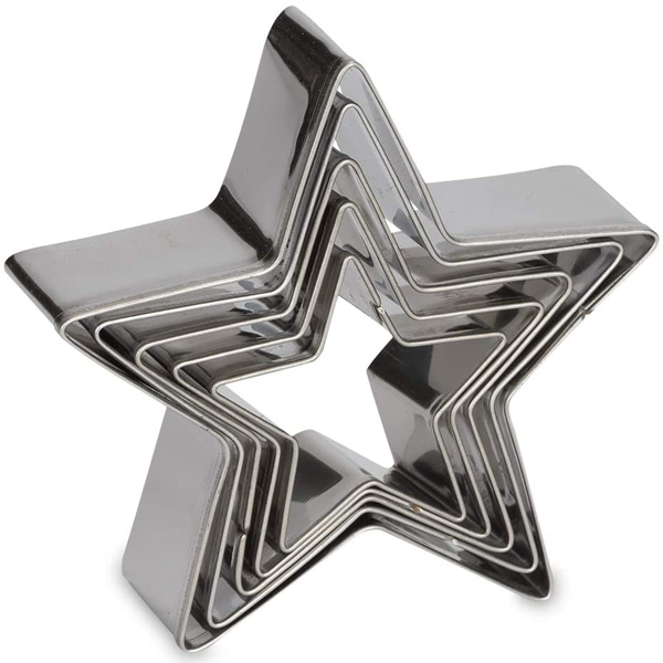 Stainless Steel Cookie Cutter Star 5Pcs