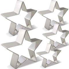 Stainless Steel Cookie Cutter Star 5Pcs