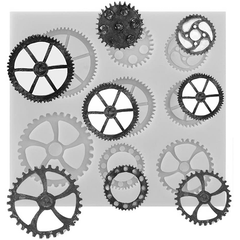 Vintage Gears Silicone Mold 8 Cavity