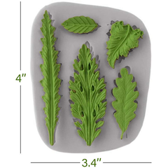 Vintage Fern Leaves Silicone Mold