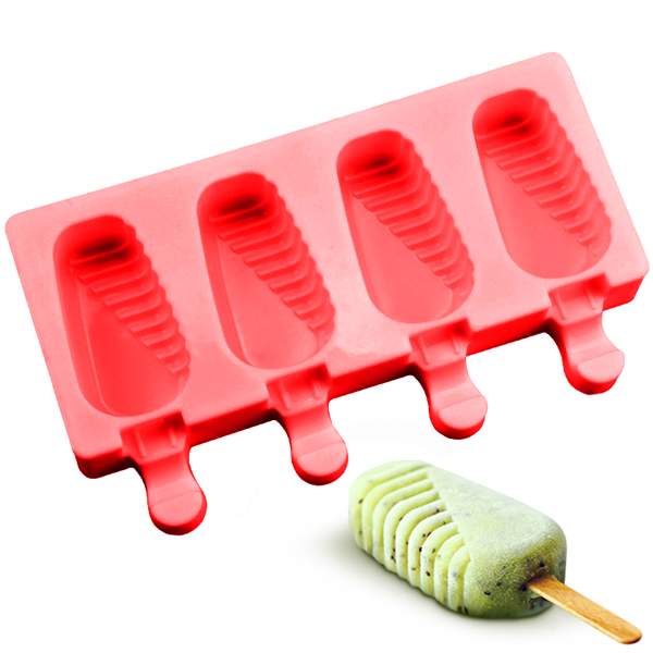 Silicone Popsicle Ice Cream Mold 4 Cavity
