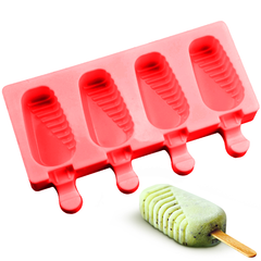 Silicone Popsicle Ice Cream Mold 4 Cavity