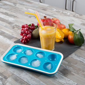 Silicone Ice Cube Tray Round 8 Cavity