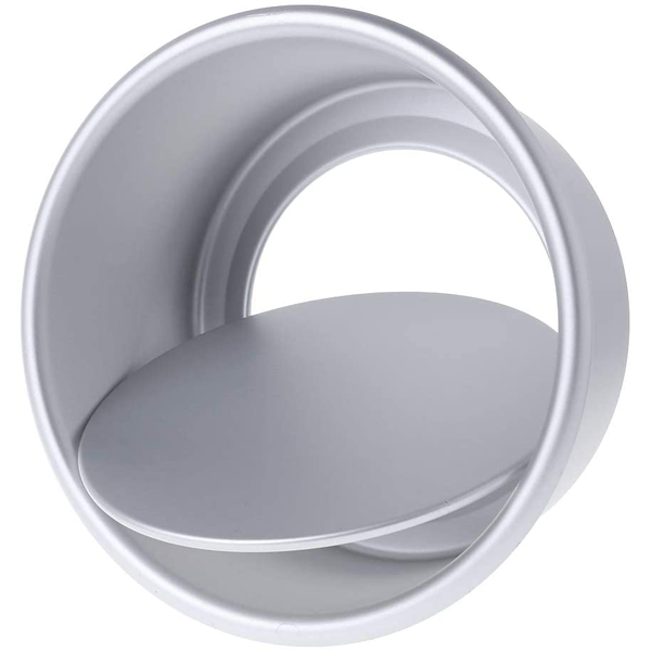 Silver Mini Cake Pan Removable Bottom