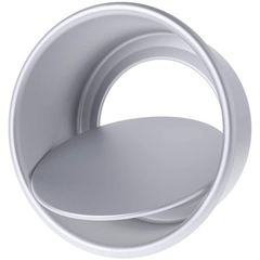 Silver Mini Cake Pan Removable Bottom