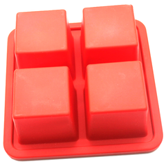 Silicone Ice Cube Mold Square 4 Cavity
