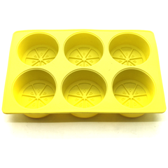Silicone Ice Mold Lemon Shaped 6 Cavity