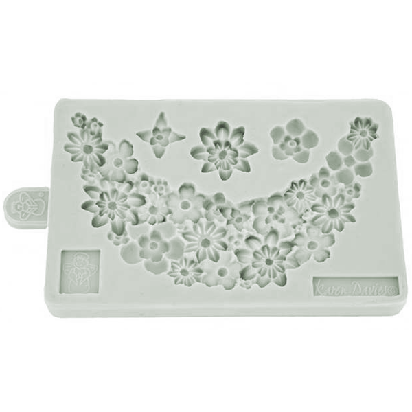 Flower Garland Border Silicone Mold