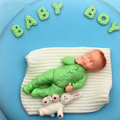 3D Sleeping Baby Bear Silicone Mold