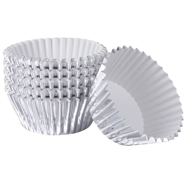 Silver Foil Cupcake Liner Large –