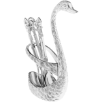 Spoon Set With Swan-Shaped Holder